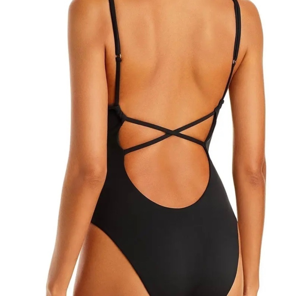 Jonathan Simkhai Niya Tie Waist One Piece Swimsuit, Size X-Small - Picture 2 of 7